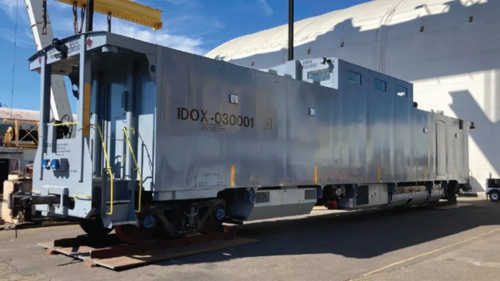 Rail escort vehicle built for nuclear fuel transport security