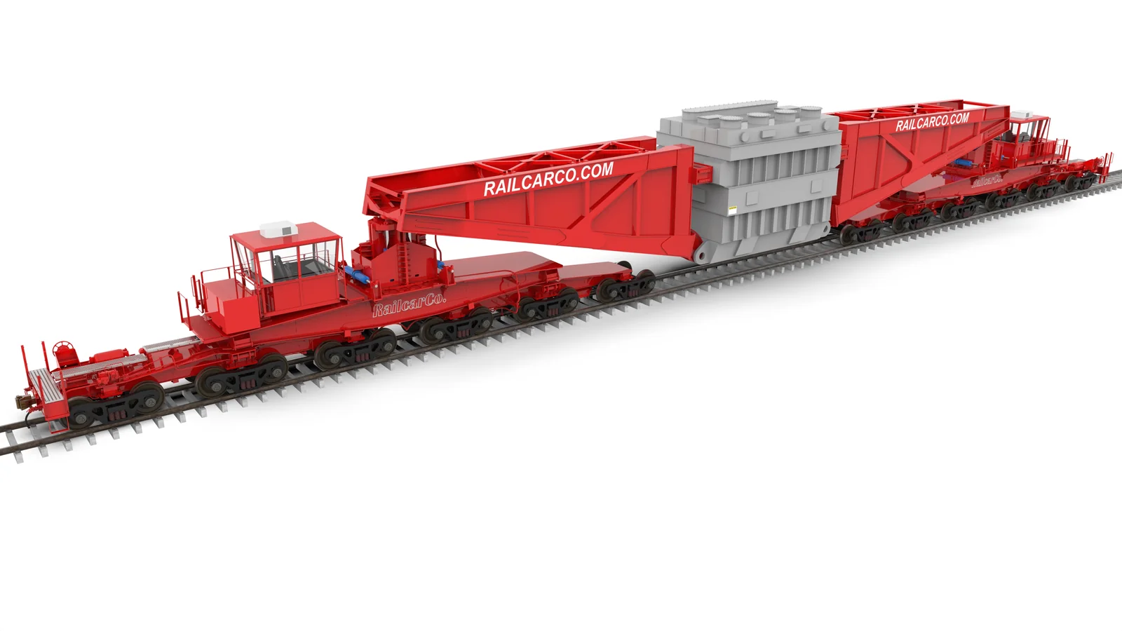 Derrick car with container load